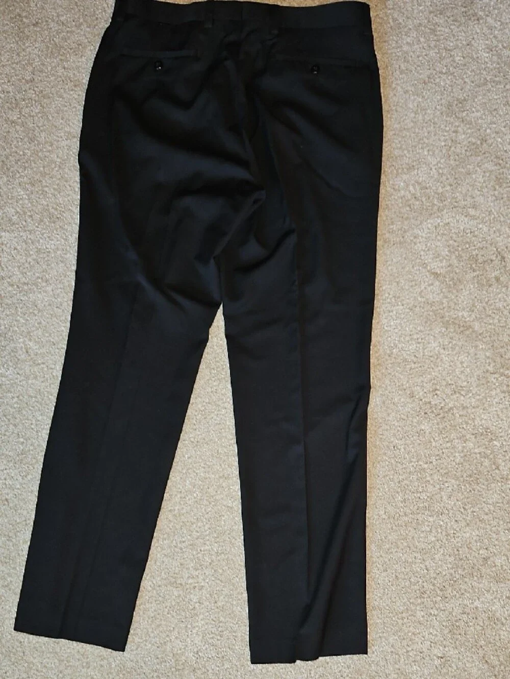 Louis Raphael Size W35XL32 Men's Black Classic Dress Pants - Modern Fit